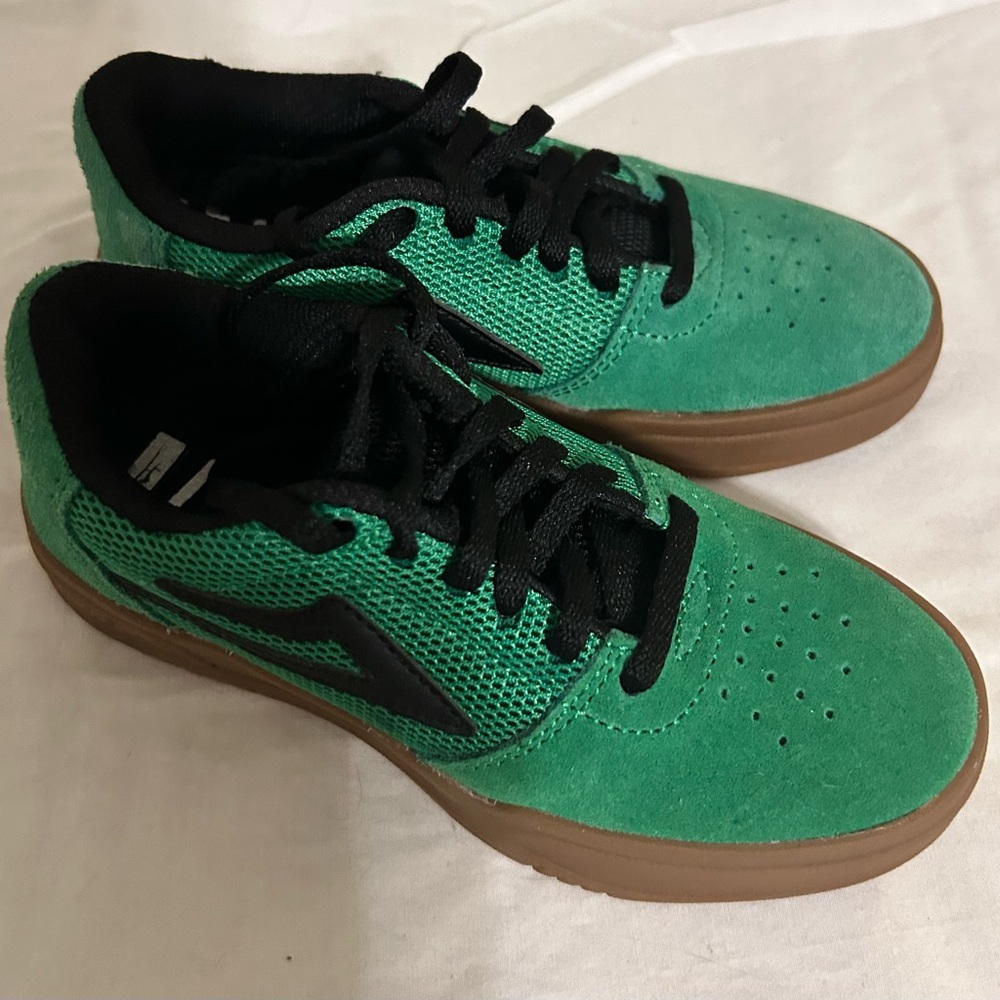 Lakai Brighton Skateboard Sneakers Green/Black Size 12 NWOT